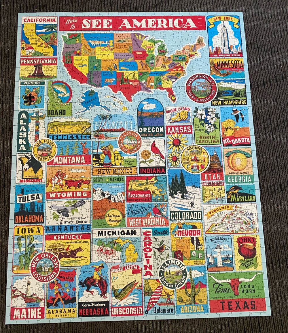 See America - Cavallini & Co puzzle collectible [Barcode 9781635449112] - Main Image 3