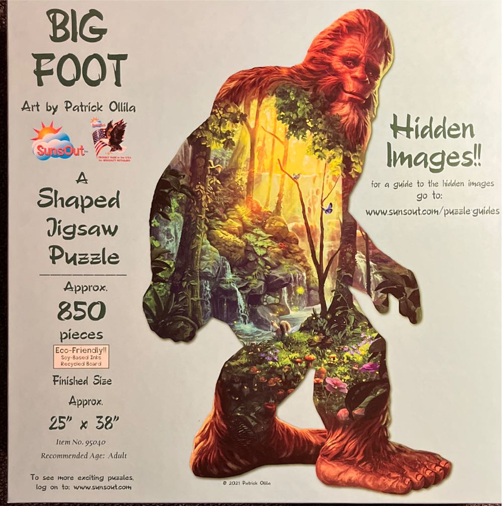 Big Foot Shaped - SunsOut 🇺🇸 puzzle collectible [Barcode 796780950405] - Main Image 2