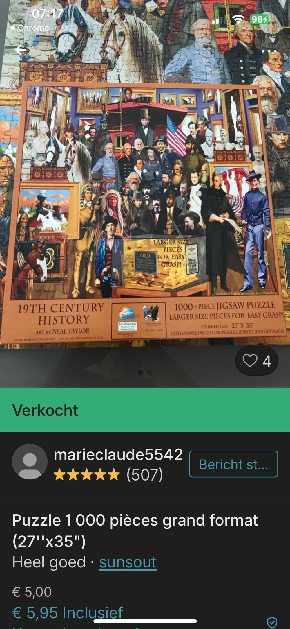 19th Century History - SunsOut puzzle collectible [Barcode 796780615045] - Main Image 4