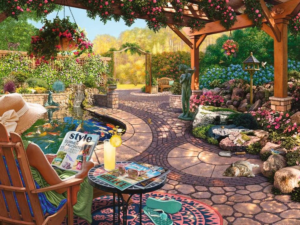 Cozy - Backyard Bliss - Ravensburger puzzle collectible [Barcode 4005556169412] - Main Image 2