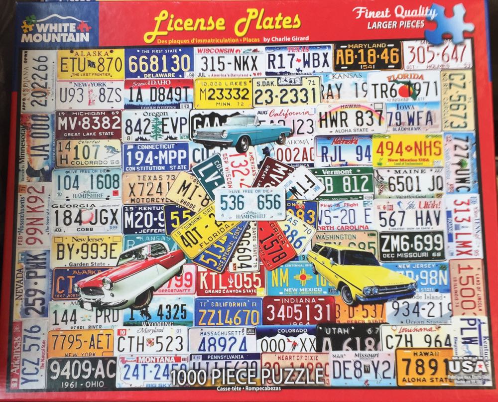 License Plates  - White Mountain puzzle collectible [Barcode 724819255504] - Main Image 2