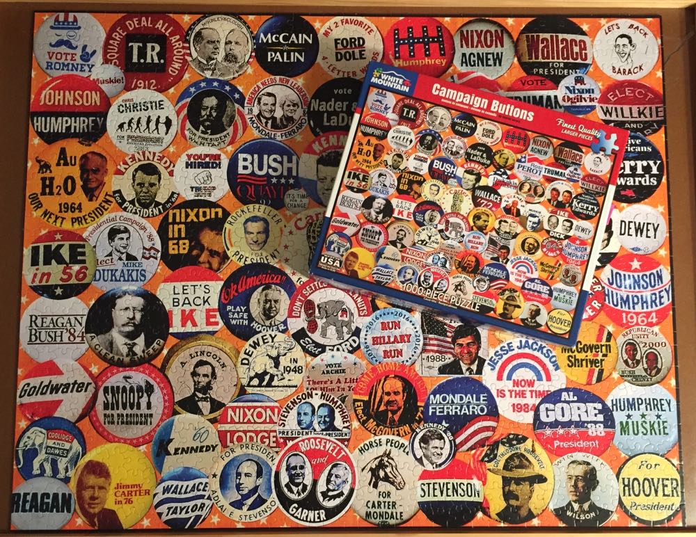 Campaign Buttons - White Mountain Puzzles puzzle collectible [Barcode 724819258802] - Main Image 3