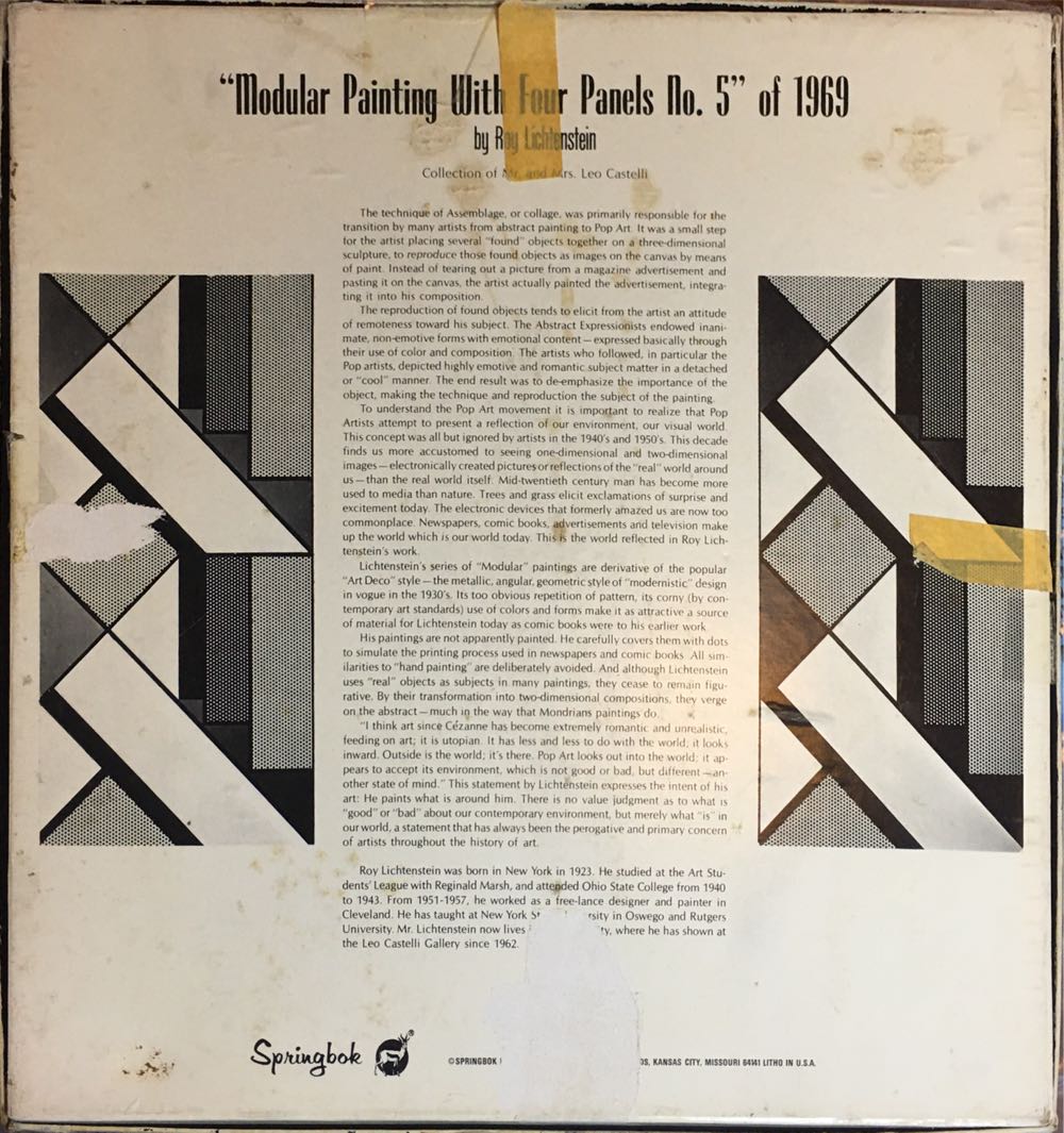 Modular painting with four panels No 5 of 1969 - Springbok puzzle collectible - Main Image 2