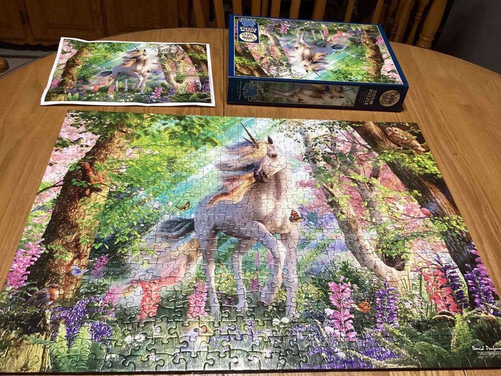 Unicorn In The Woods - Cobble Hill puzzle collectible [Barcode 625012850841] - Main Image 4