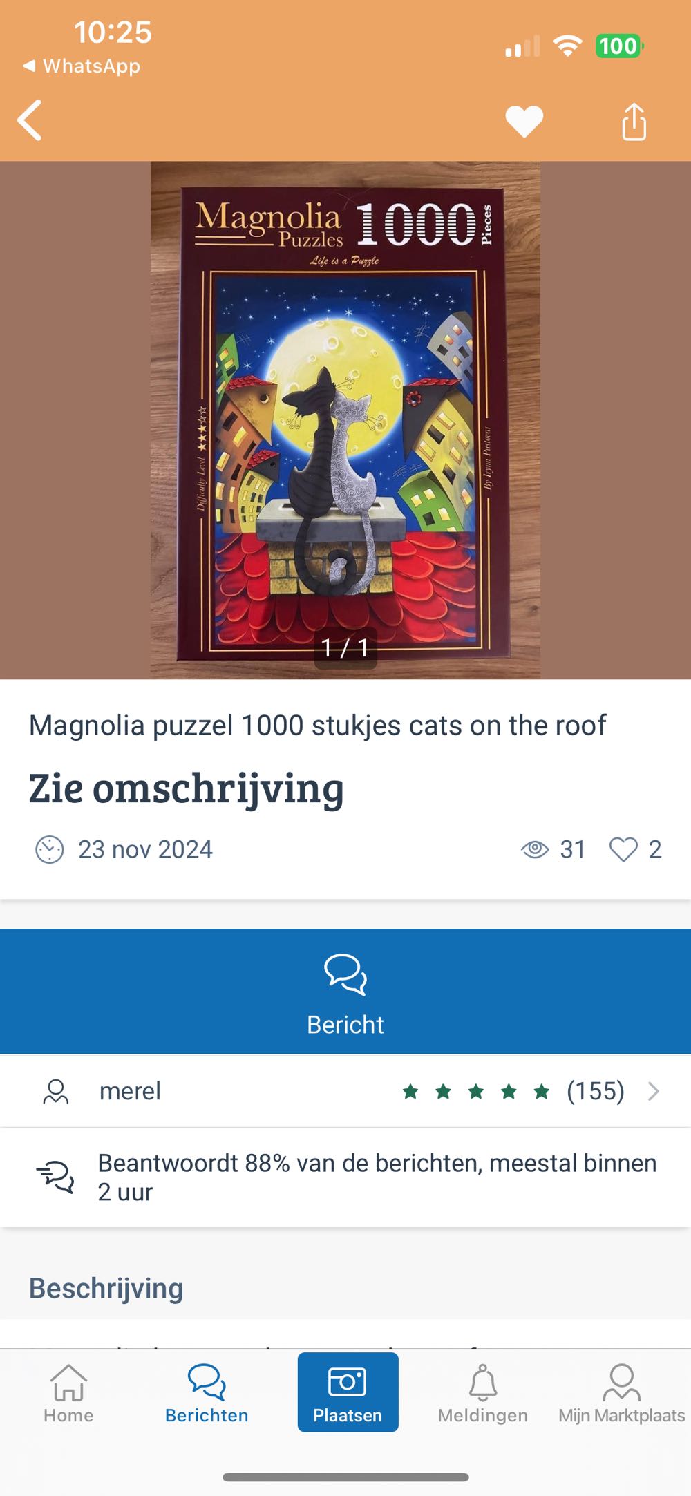 Cats on the Roof - Magnolia puzzle collectible [Barcode 8699375066036] - Main Image 4