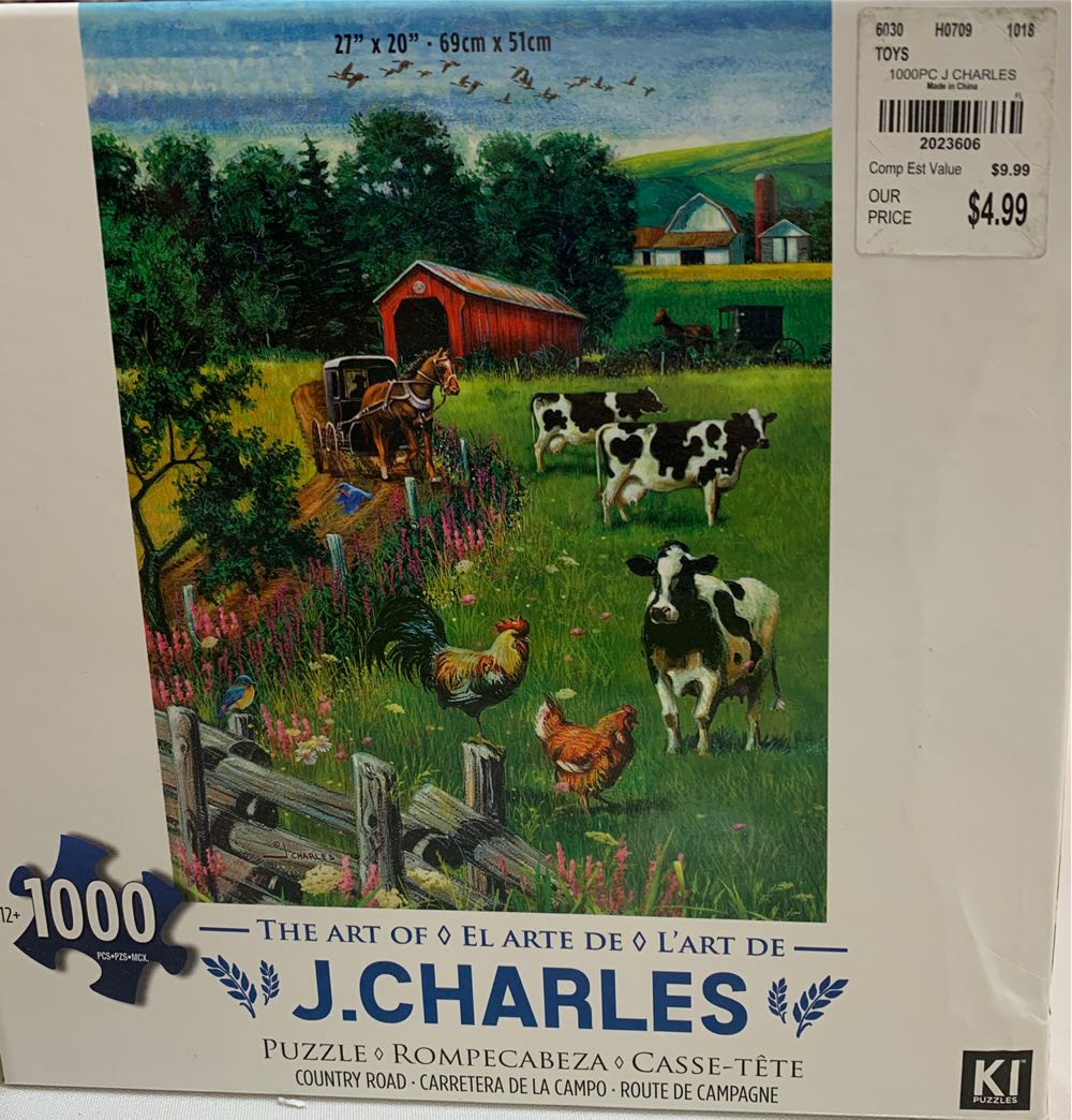 Covered Bridge With Picnic Table - Karmin International puzzle collectible [Barcode 773392021549] - Main Image 2