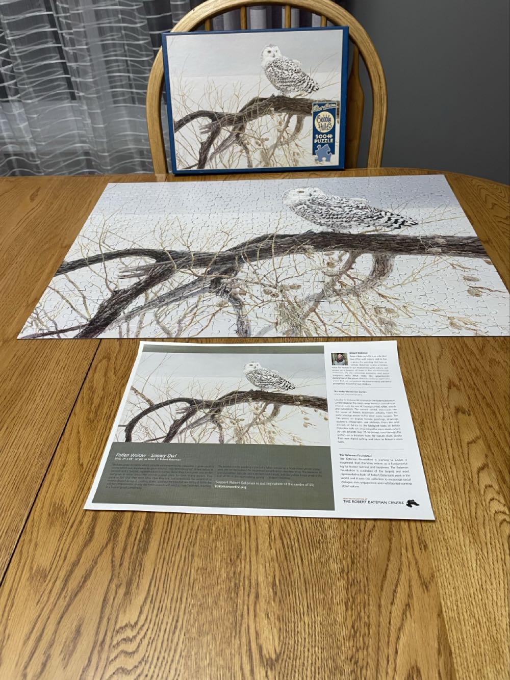 Fallen Willow Snowy Owl - Cobble Hill puzzle collectible [Barcode 625012850315] - Main Image 2