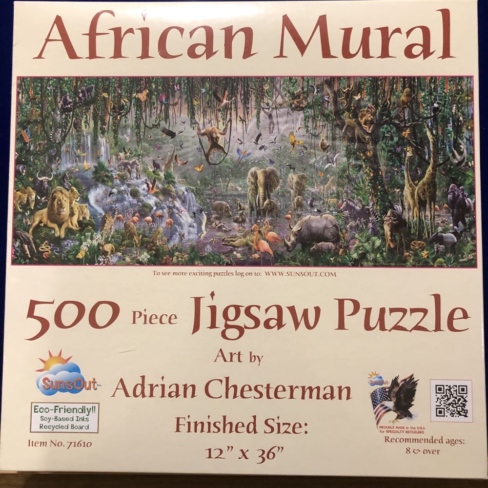 African Mural - SunsOut puzzle collectible [Barcode 796780716100] - Main Image 2