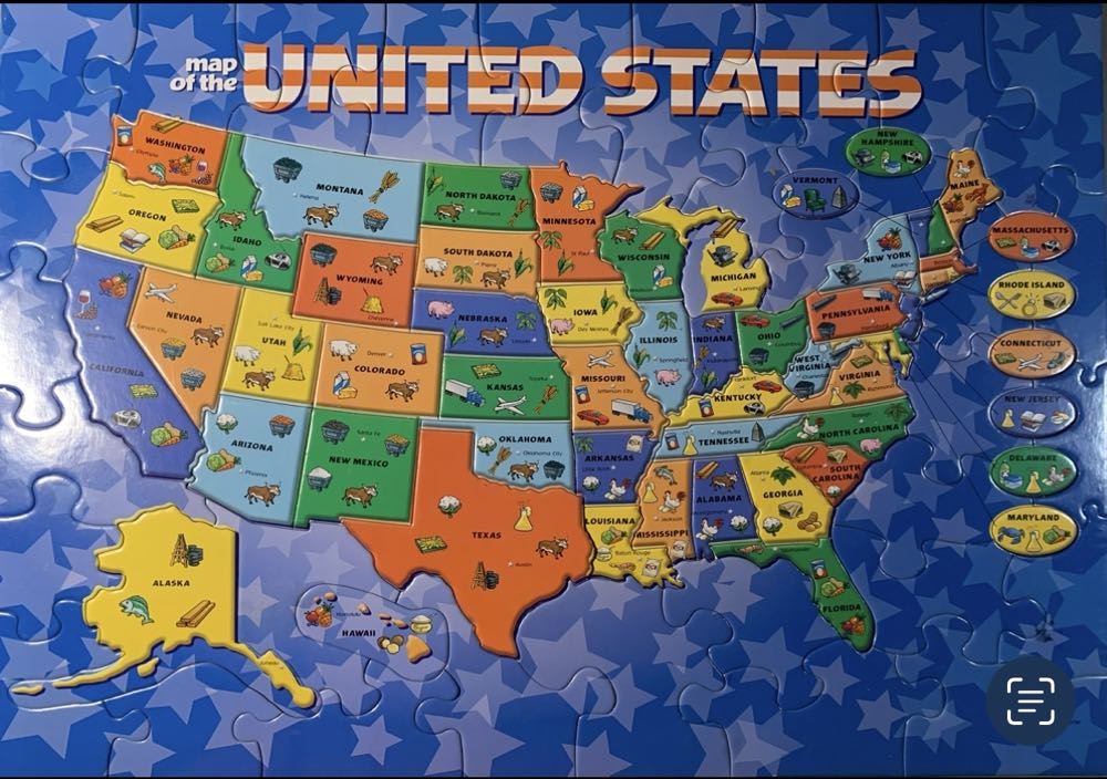 Map Of The United States - Cardinal puzzle collectible [Barcode 778988532744] - Main Image 2