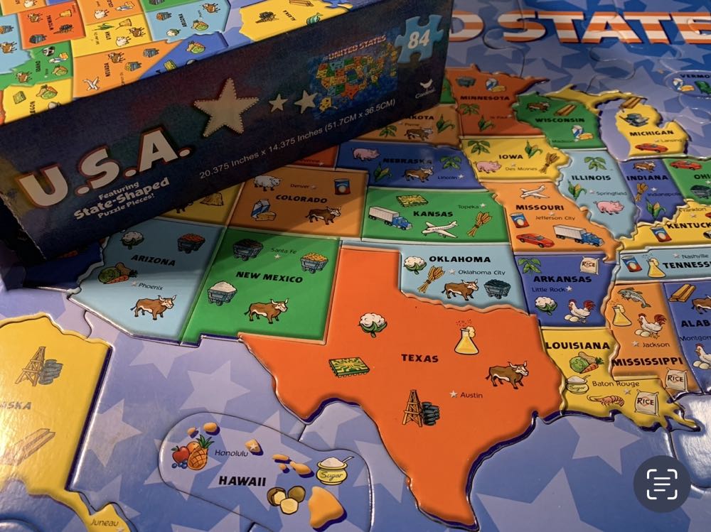 Map Of The United States - Cardinal puzzle collectible [Barcode 778988532744] - Main Image 3