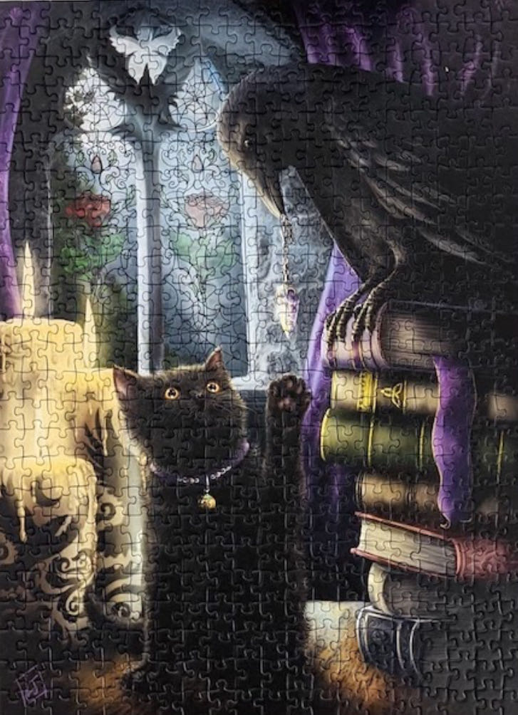 Black Cat And Raven - Ravensburger puzzle collectible [Barcode 4005556169870] - Main Image 3