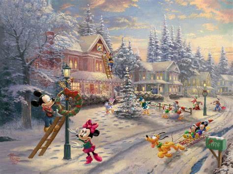 Thomas Kinkade - Mickey’s Victorian Christmas - Buffalo Games puzzle collectible - Main Image 2