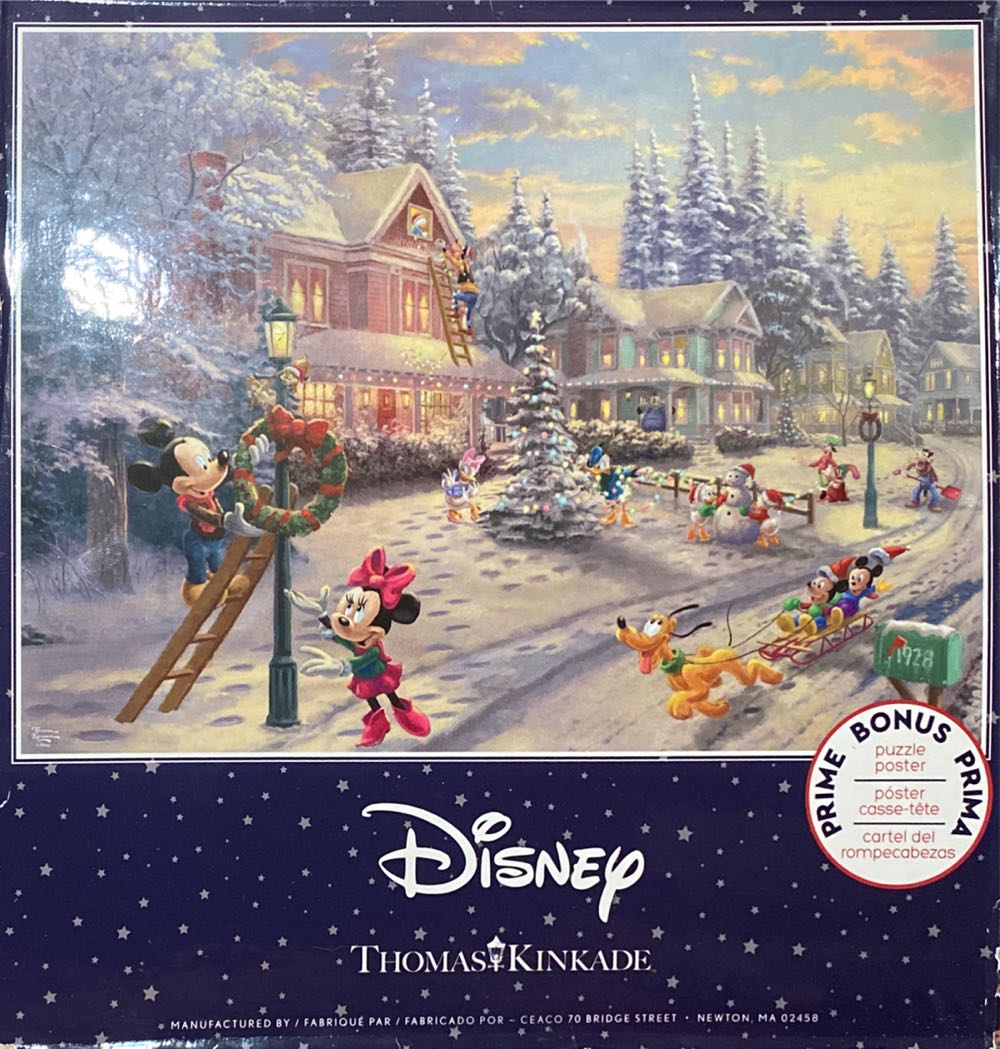 Thomas Kinkade - Mickey’s Victorian Christmas - Buffalo Games puzzle collectible - Main Image 3