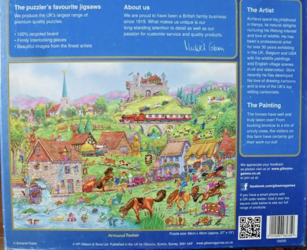 Horsing About - Gibsons puzzle collectible [Barcode 5012269062359] - Main Image 4