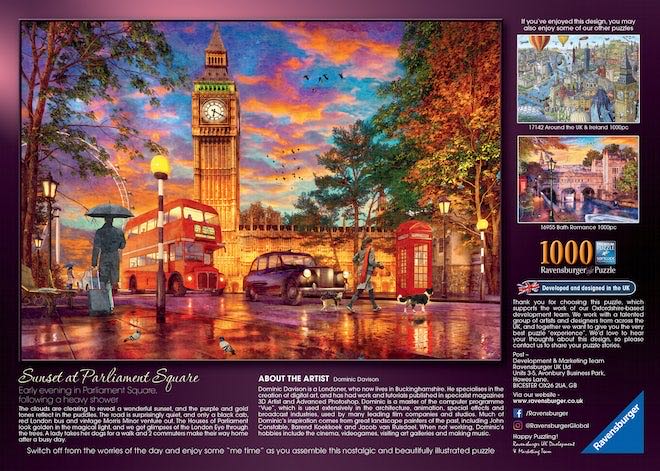 Sunset At Parliament Square - Ravensburger puzzle collectible [Barcode 4005556171415] - Main Image 3