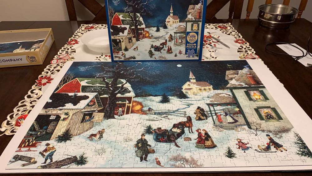 Moonlit Winter - Cobble Hill puzzle collectible [Barcode 625012850018] - Main Image 2