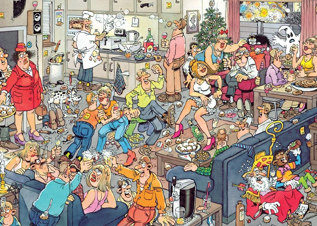 Fabriek Van De kerstman / Oud en nieuw feestje 19024 - Jumbo puzzle collectible - Main Image 2