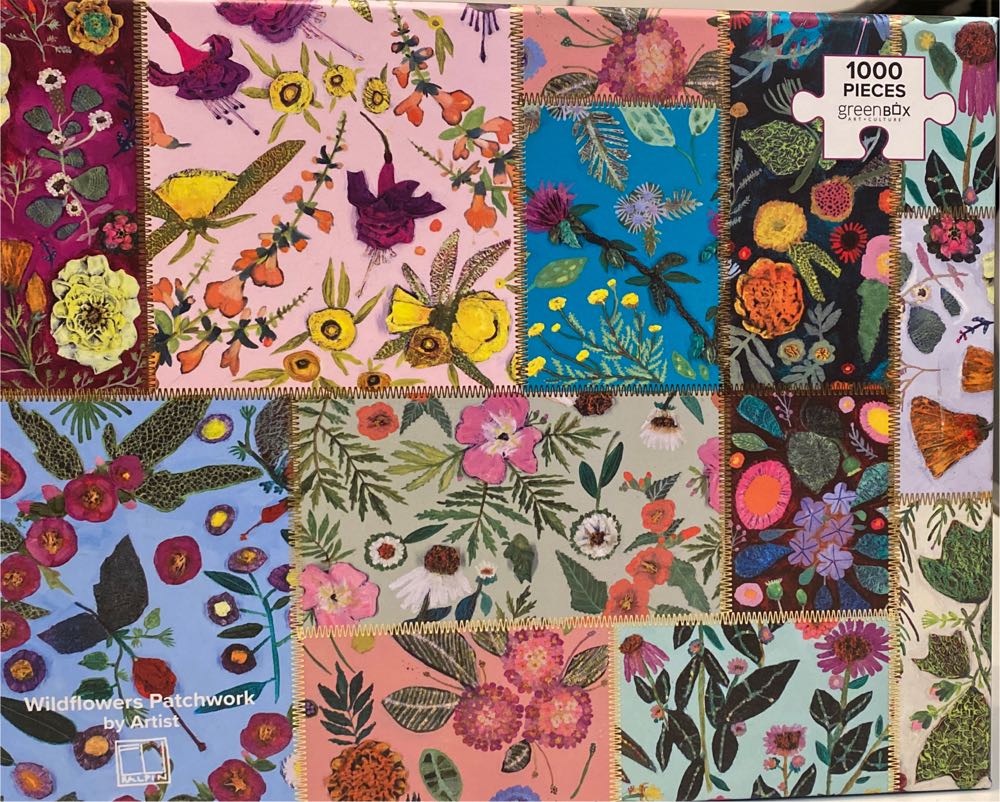 Wildflowers Patchwork - Greenbox Art puzzle collectible [Barcode 842572166872] - Main Image 2