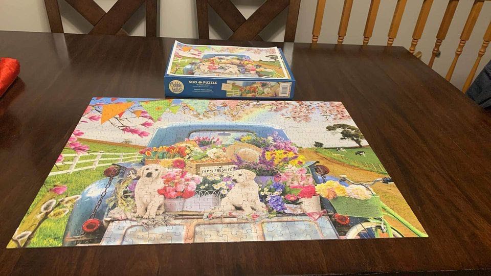 Country Truck In Spring (V) Nannie ✌🏻 - Cobble Hill puzzle collectible [Barcode 625012850988] - Main Image 3