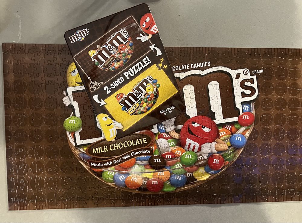 M&m’s Double Sided 500 Piece Jigsaw In A Collectible Tin  puzzle collectible [Barcode 129378285854] - Main Image 3