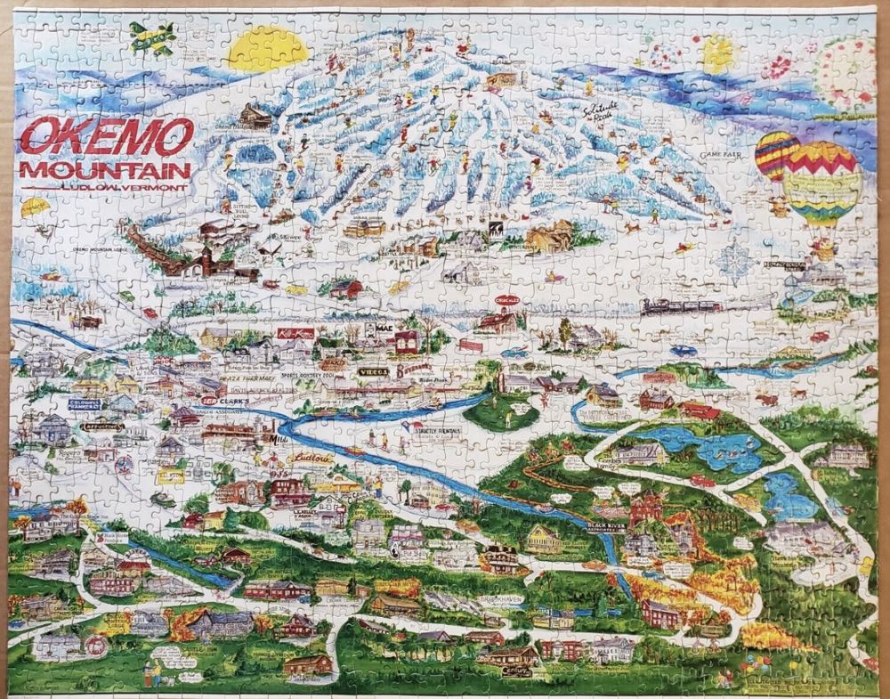 Okemo Mountain Ludlow, Vermont - White Mountain Puzzles puzzle collectible - Main Image 2