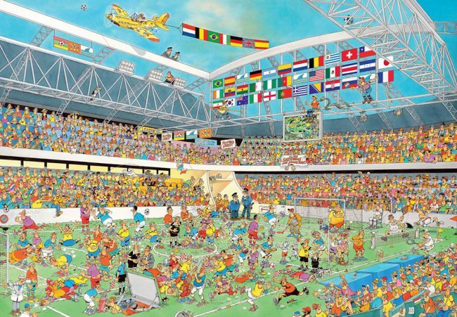 3x Voetbalwaanzin/Voetbalkampioenschappen/Voetbal 500-750-1000 19004 - Jumbo puzzle collectible - Main Image 2