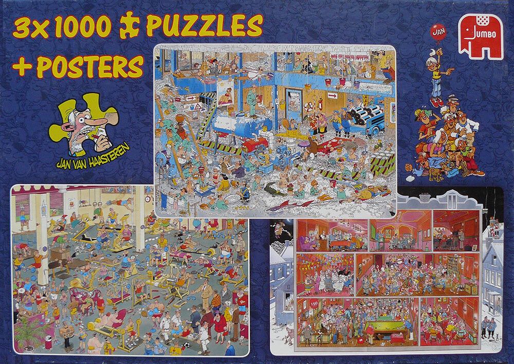 C81120 At The Gym 3x1000  - The Big Leak/At the Gym/Grand Café puzzle collectible - Main Image 2