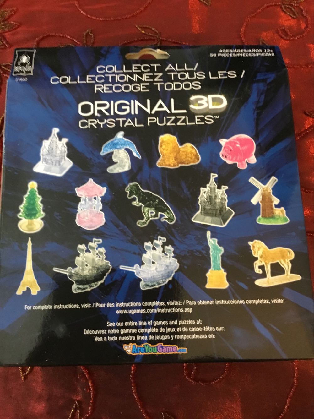 3d Crystal Puzzle Red Dragon - Bepuzzled puzzle collectible [Barcode 023332310524] - Main Image 2