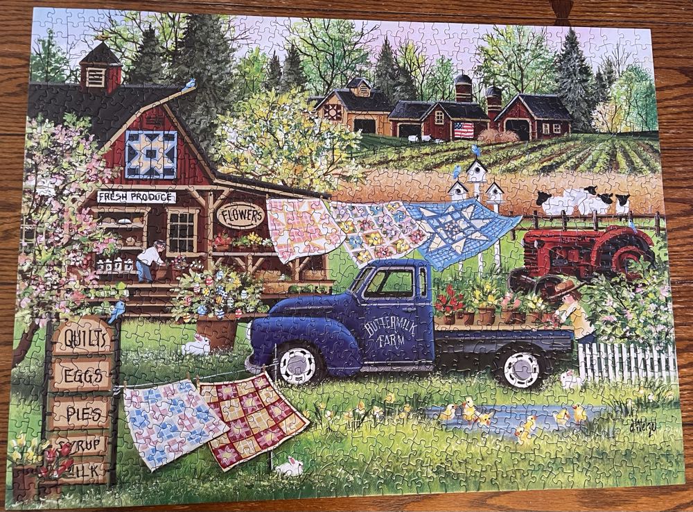 Buttermilk Farm Spring - Bits And Pieces🇺🇸 puzzle collectible [Barcode 192949066527] - Main Image 2