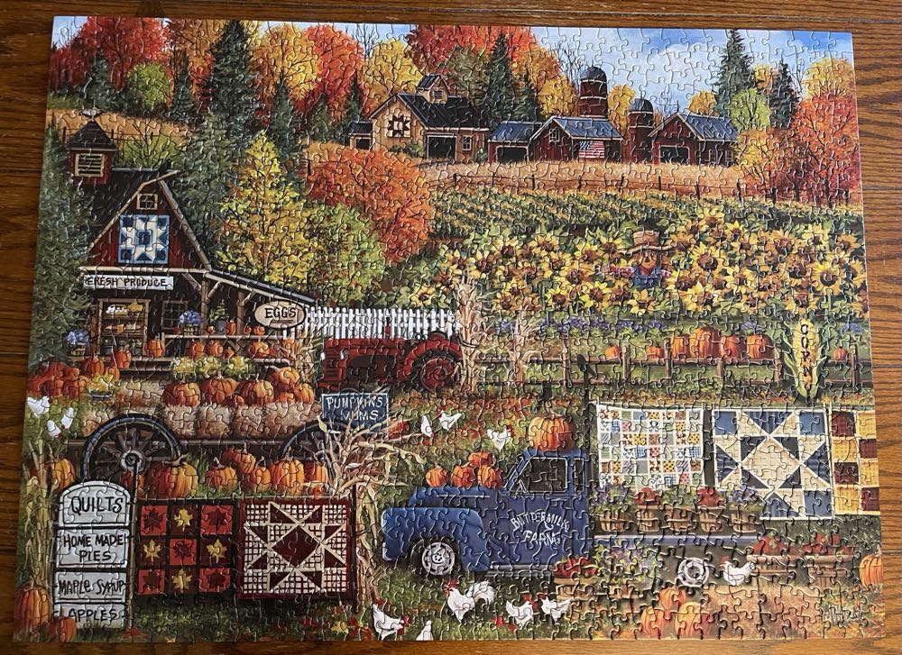 Buttermilk Farm Fall - Bits And Pieces puzzle collectible [Barcode 192949066541] - Main Image 2