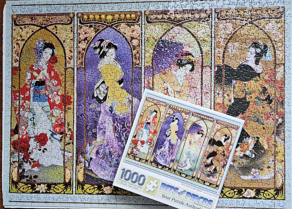 Oriental Gate Quilt - Bits & Pieces puzzle collectible [Barcode 192949013323] - Main Image 3