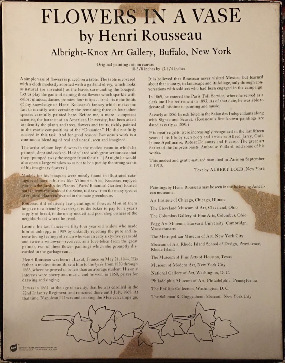 Flowers in a Vase - Springbok puzzle collectible - Main Image 2