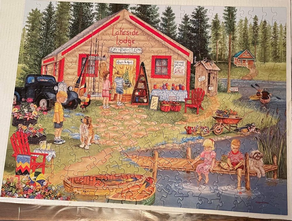 Lakeside Lodge - Bits & Pieces puzzle collectible [Barcode 192949036322] - Main Image 3