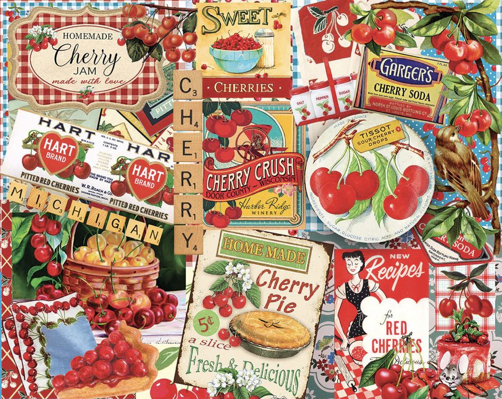 Cherries - White Mountain Puzzles puzzle collectible [Barcode 724819265220] - Main Image 2