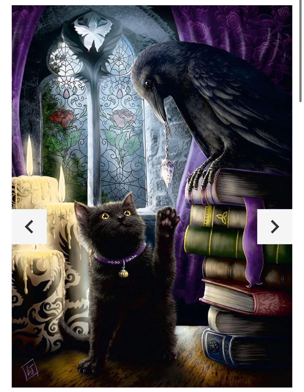 Black Cat & Raven - Ravensburger Completed puzzle collectible - Main Image 2