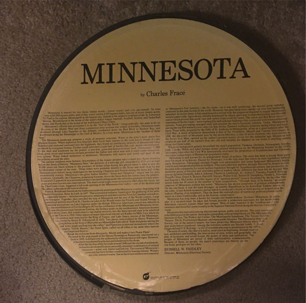 Minnesota - State Map - Springbok puzzle collectible - Main Image 2