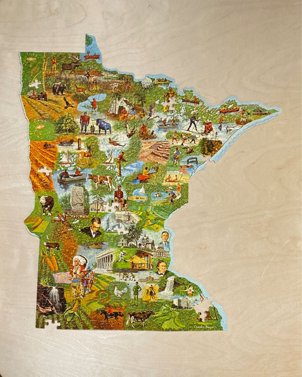 Minnesota - State Map - Springbok puzzle collectible - Main Image 3