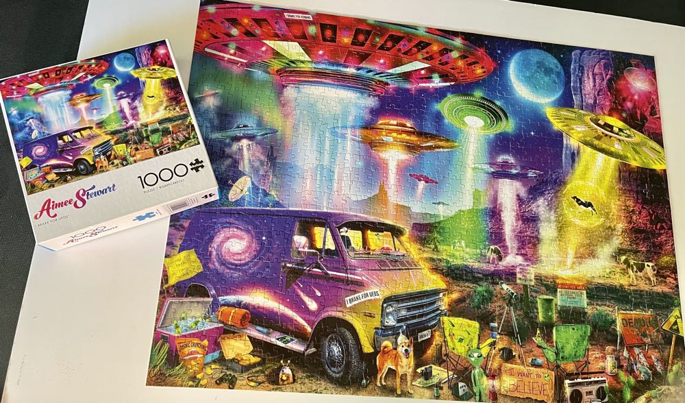 Sold - I Brake for UFOs - Buffalo Games puzzle collectible [Barcode 079346127283] - Main Image 3