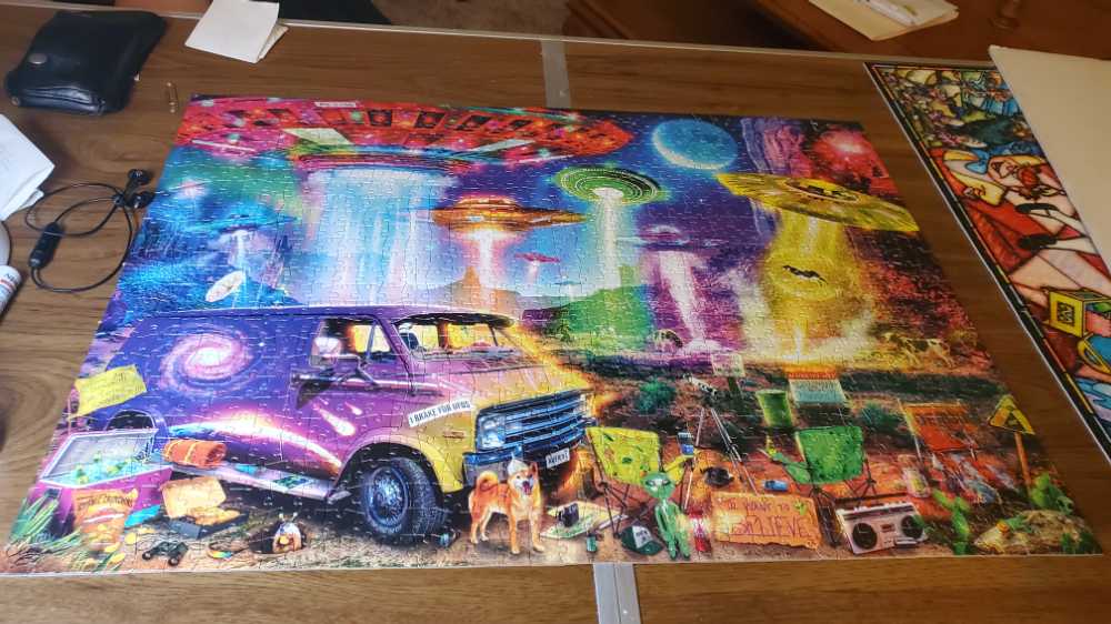 Sold - I Brake for UFOs - Buffalo Games puzzle collectible [Barcode 079346127283] - Main Image 4