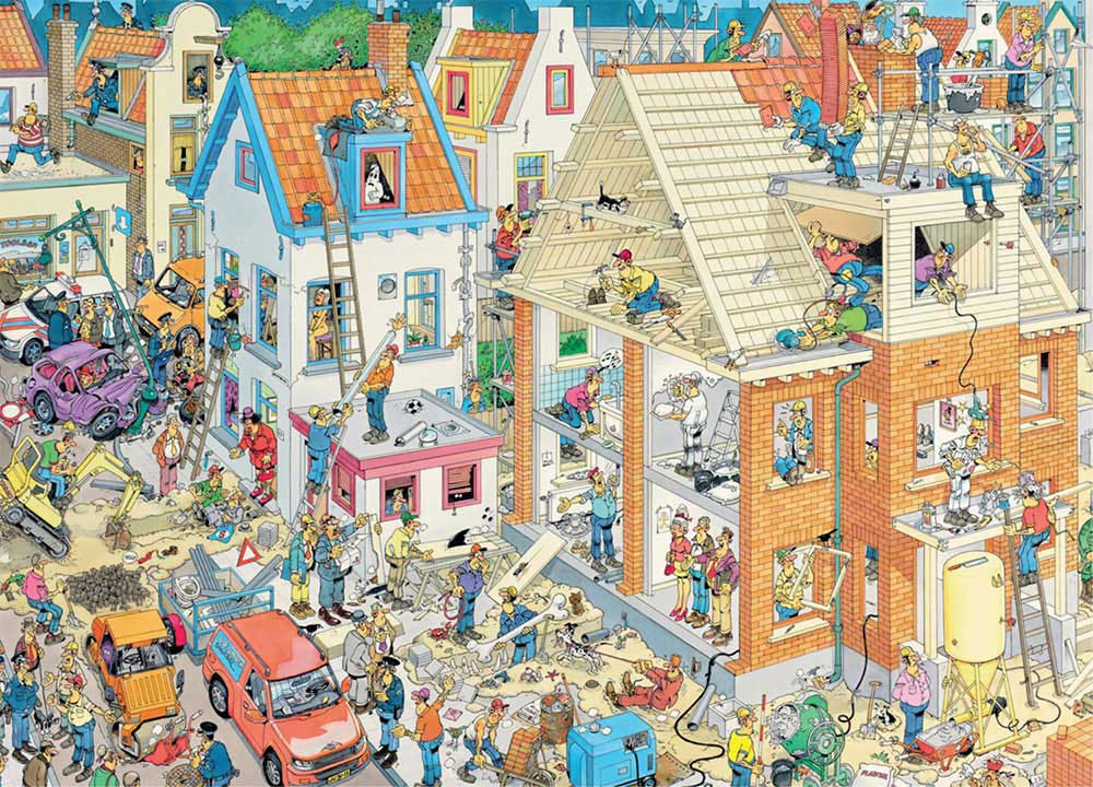 Jan VH: The Building Site - Jumbo puzzle collectible [Barcode 8710126819111] - Main Image 2