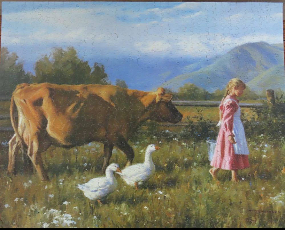 The Morning Walk - White Mountain puzzle collectible [Barcode 724819253333] - Main Image 2