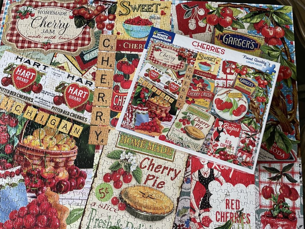 Cherries  - White Mountain puzzle collectible [Barcode 724819265220] - Main Image 3