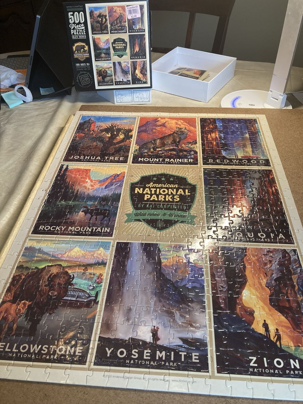National Parks Wilderness & Wonder - Americanflat puzzle collectible [Barcode 28557562925900079909] - Main Image 2