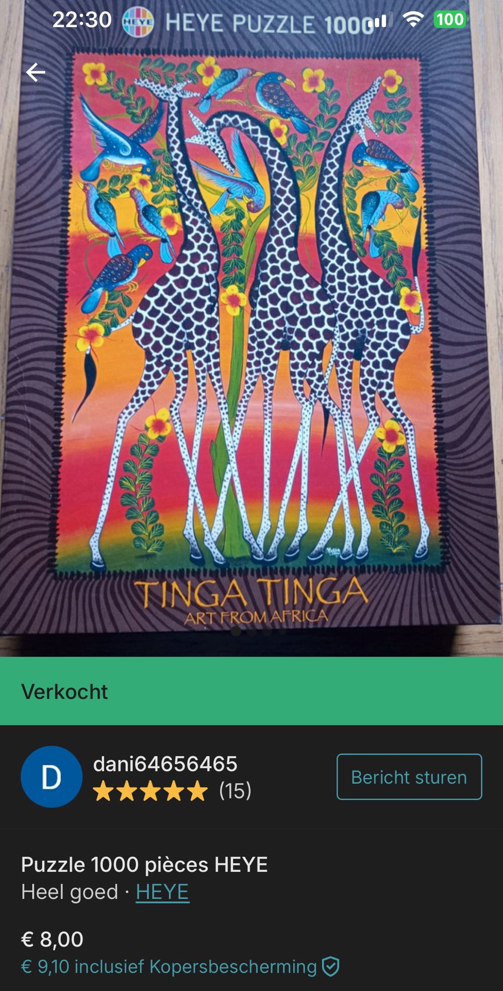 Tinga Tinga Giraffes - Heye Puzzle puzzle collectible [Barcode 4001689294267] - Main Image 4