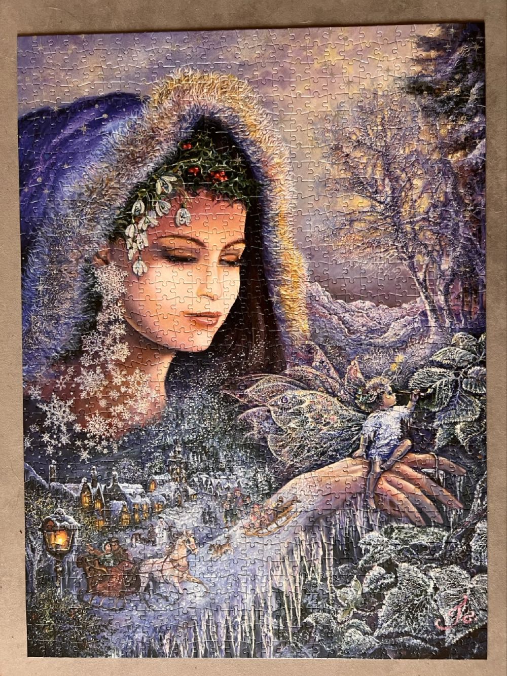 Z (SOLD) Wall-Spirit Of Winter Glitter - Buffalo Games 🇺🇸 puzzle collectible [Barcode 079346121243] - Main Image 2