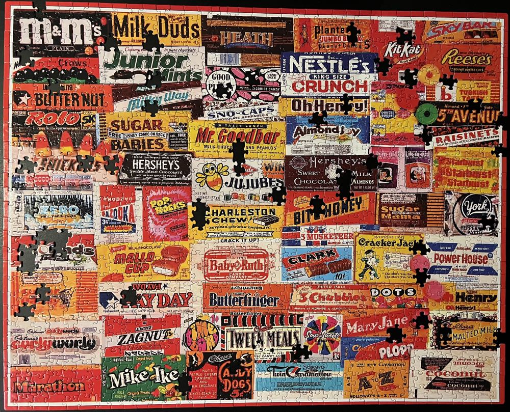 Candy Wrappers 862D - White Mountain puzzle collectible [Barcode 724819254378] - Main Image 2
