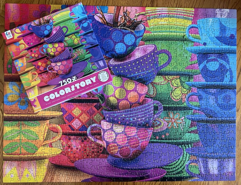 Colorstory : Teacups - Ceaco puzzle collectible [Barcode 021081292115] - Main Image 3