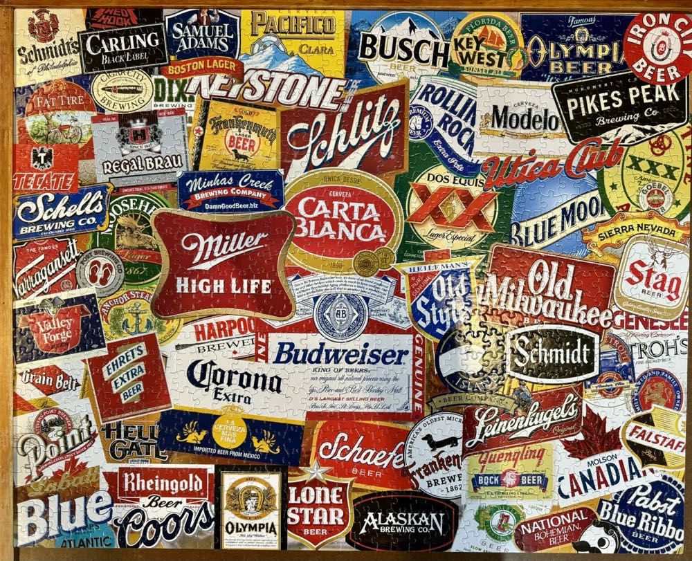 Hart Jigsaw Puzzle Piece 24” X 30” American Beer Labels By Steve Smith - Hart Puzzles puzzle collectible [Barcode 704846705302] - Main Image 2