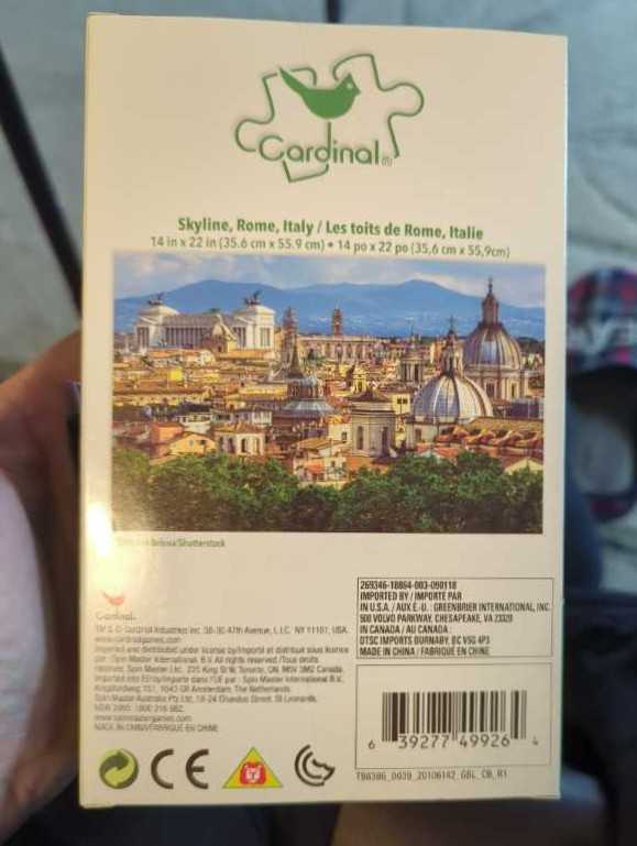 Skyline. Rome, Italy - Cardinal puzzle collectible [Barcode 639277499264] - Main Image 2
