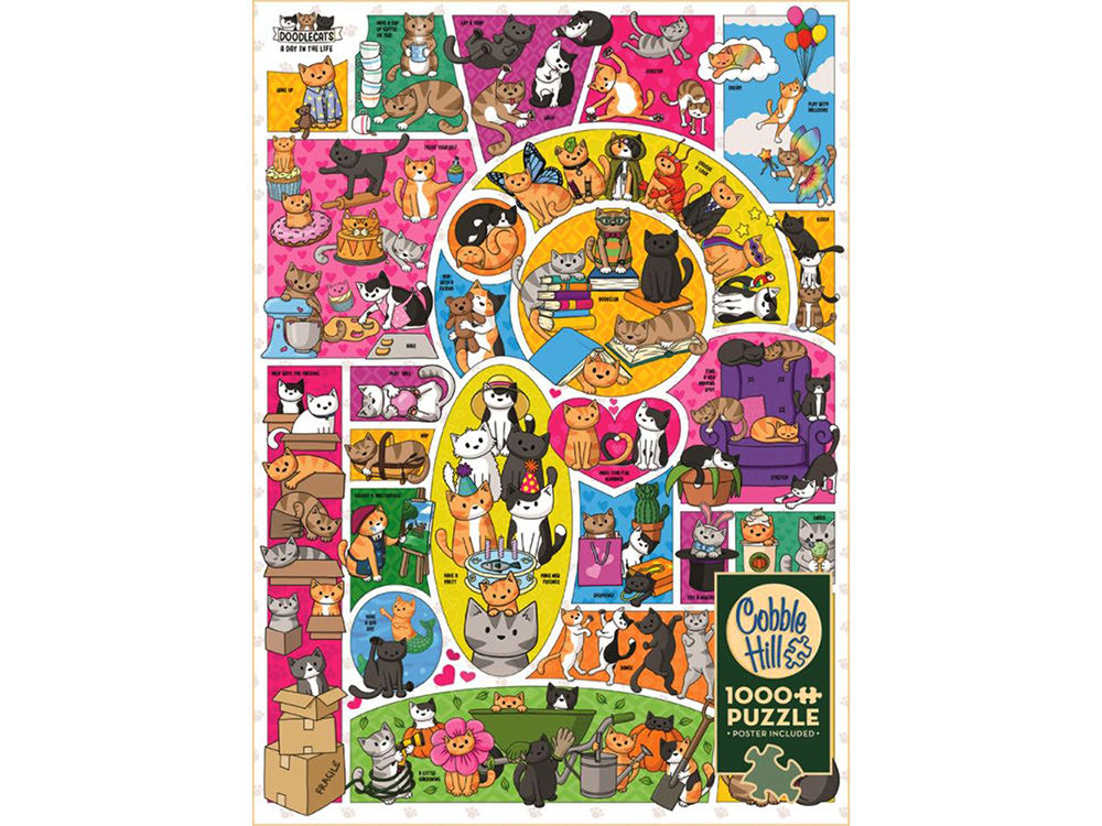 *Doodlecats - Cobble Hill puzzle collectible [Barcode 625012803649] - Main Image 2